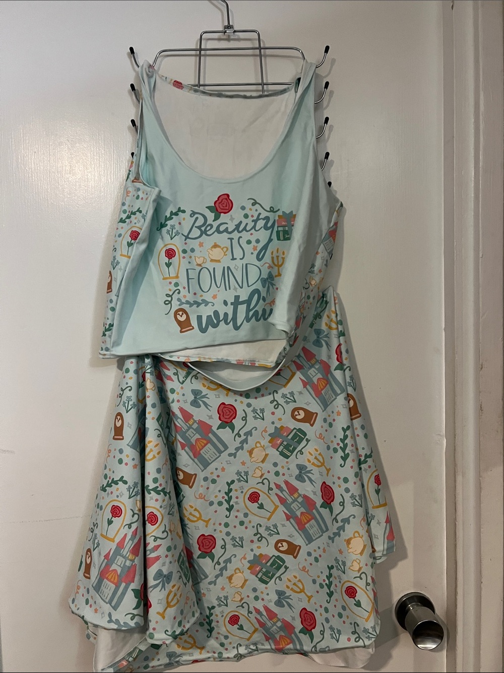 Disney Beauty and the Beast Graphic Tank & Skirt Set
